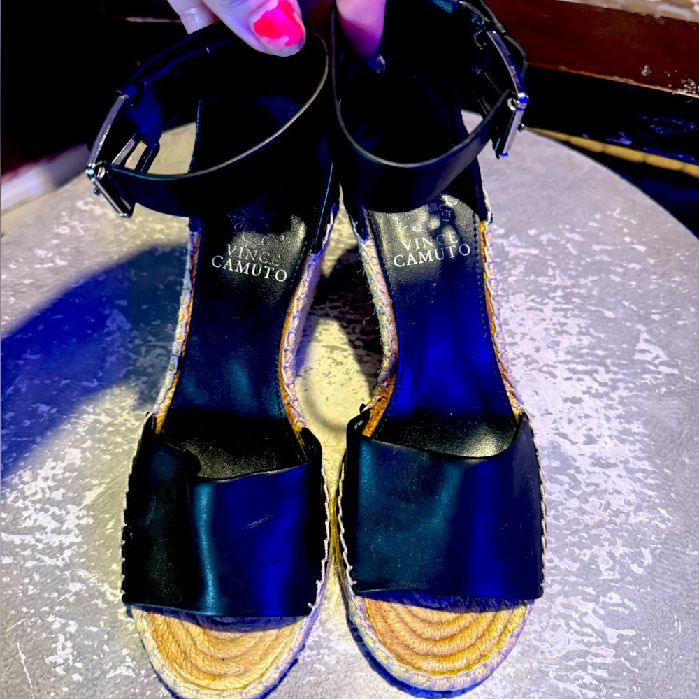 Vince Camuto Black Espadrille Sandals